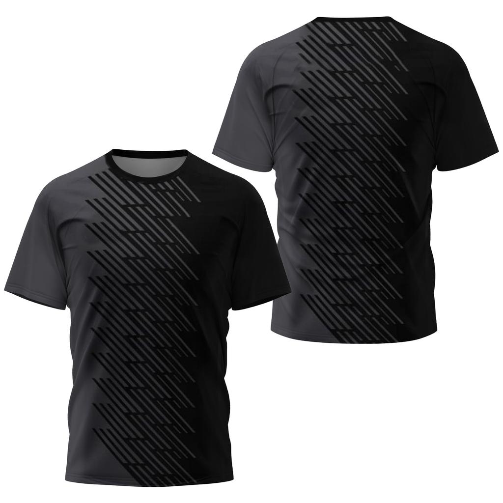 Fashion 3D Gradient Print T Shirt For Men Outdoor Tennis Tracksuits Summer Quick Dry Sports Short Sleeve Casual O-neck Loose Top