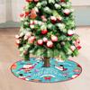 90CM Round Christmas Tree Skirt Elk Snowman Mat Christmas Decoration Parlor Carpet Home Decorations Christmas Tree Foot