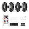 Wireless Remote LED Strobe Light Colours USB Rechargeable Car Motorcycle Bike Aircraft Warning Anti-collision Flashing Lamp