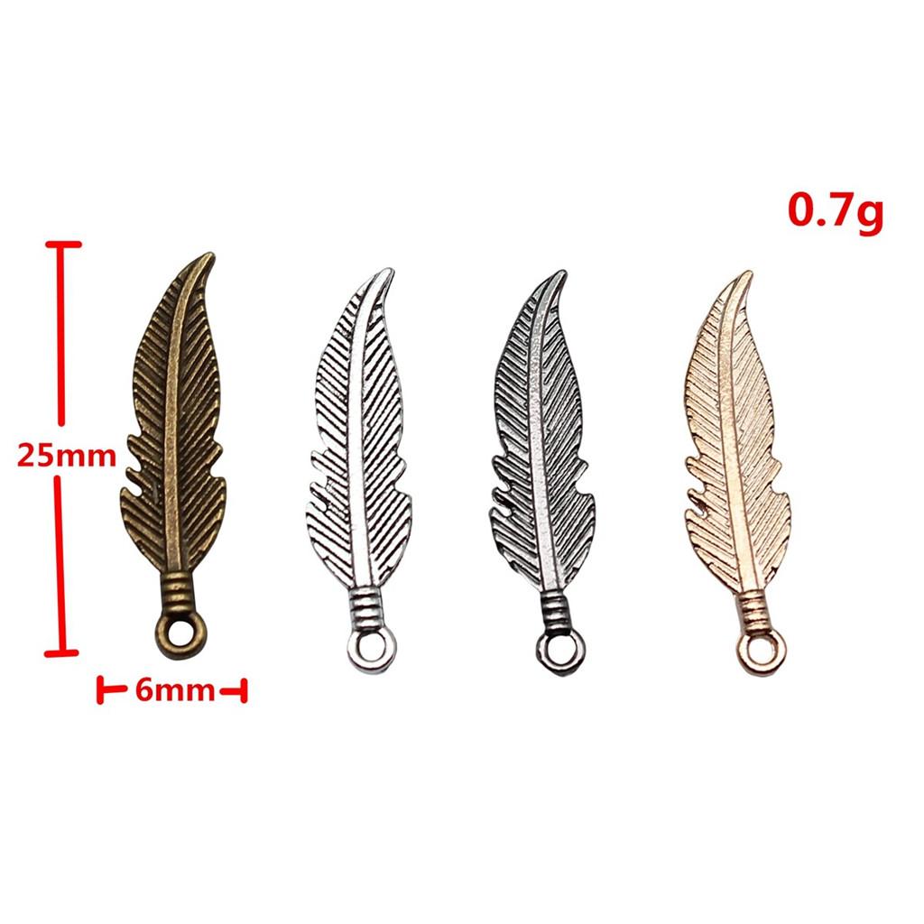 Feather Charms Multi Color Alloy Leaf Pendants For Boho Style DIY Jewelry Accessories