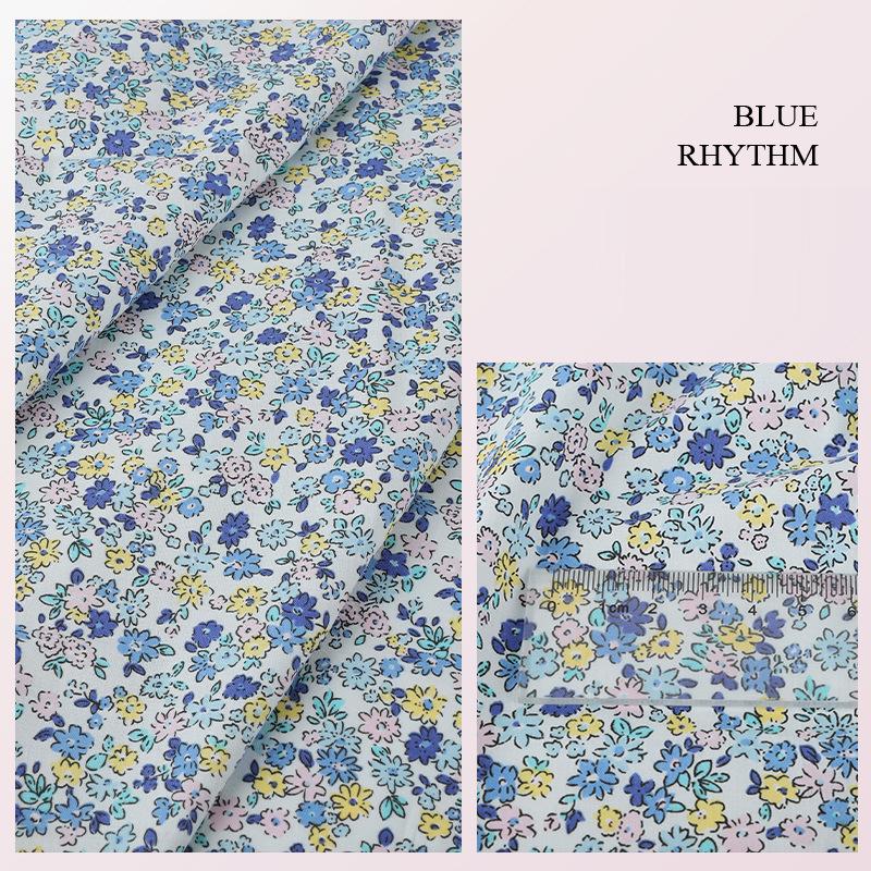 100*145cm High-density Cotton Poplin Plant Flower Printed Fabric For Diy Sewing Dolls Kid Dress Apparel Quilted Bedding Textiles
