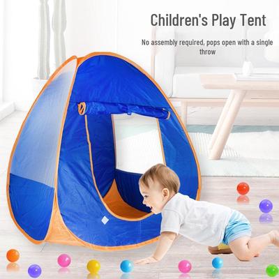 Kids' Portable Blue Tent: Foldable Indoor Playhouse & Ball Pit