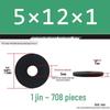 Blackened Thickened Metal Flat Washer Spacer, Round, M3-M42