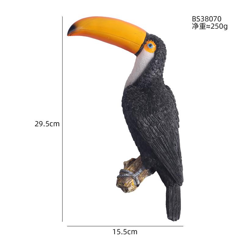 

Peco Попугай Настенное подвесное изделие из смолы Настенное декоративное украшение Птицы Декор комнаты Сад Наружное украшение для дома