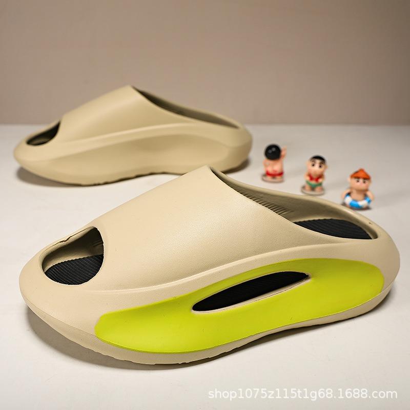 

Летние мужские трендовые повседневные домашние нескользящие, дезодорирующие и износостойкие пляжные мужские прохладные шлепанцы с открытым носком 44-45 хаки