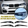 Scheinwerferblenden Augenbrauen Bodykit Aufkleber Tuning Glänzend Schwarz ABS-Kunststoff Für BMW X3 F25 X4 F26 2014 2015 2016 2017 2018
