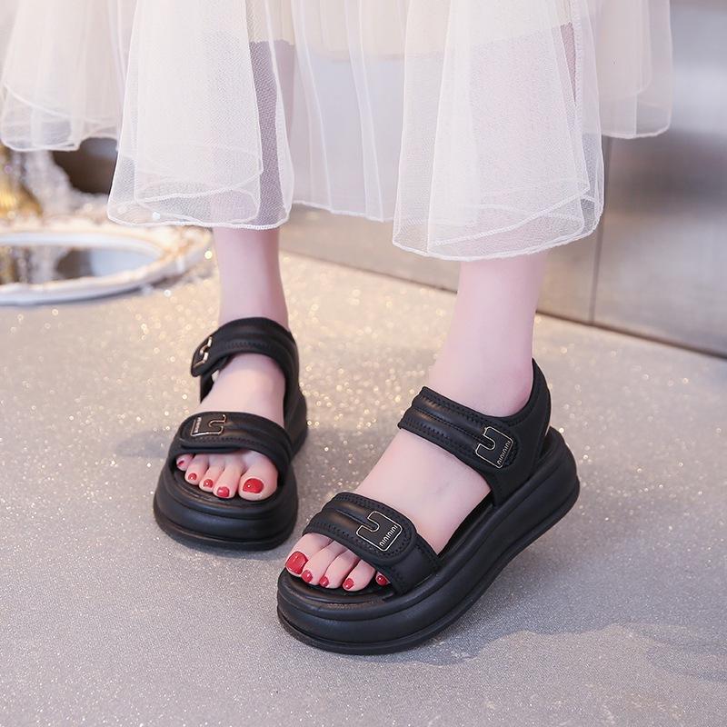 Student sports sandals women's summer 2025 new versatile thick-soled soft-soled outer wear casual fashion beach sandals women