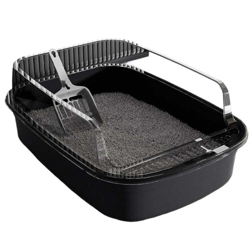 Large Cats Toilet Box For Pet Cats Households with Ventilation System And Removable Part Easy To Clean Litter Box
