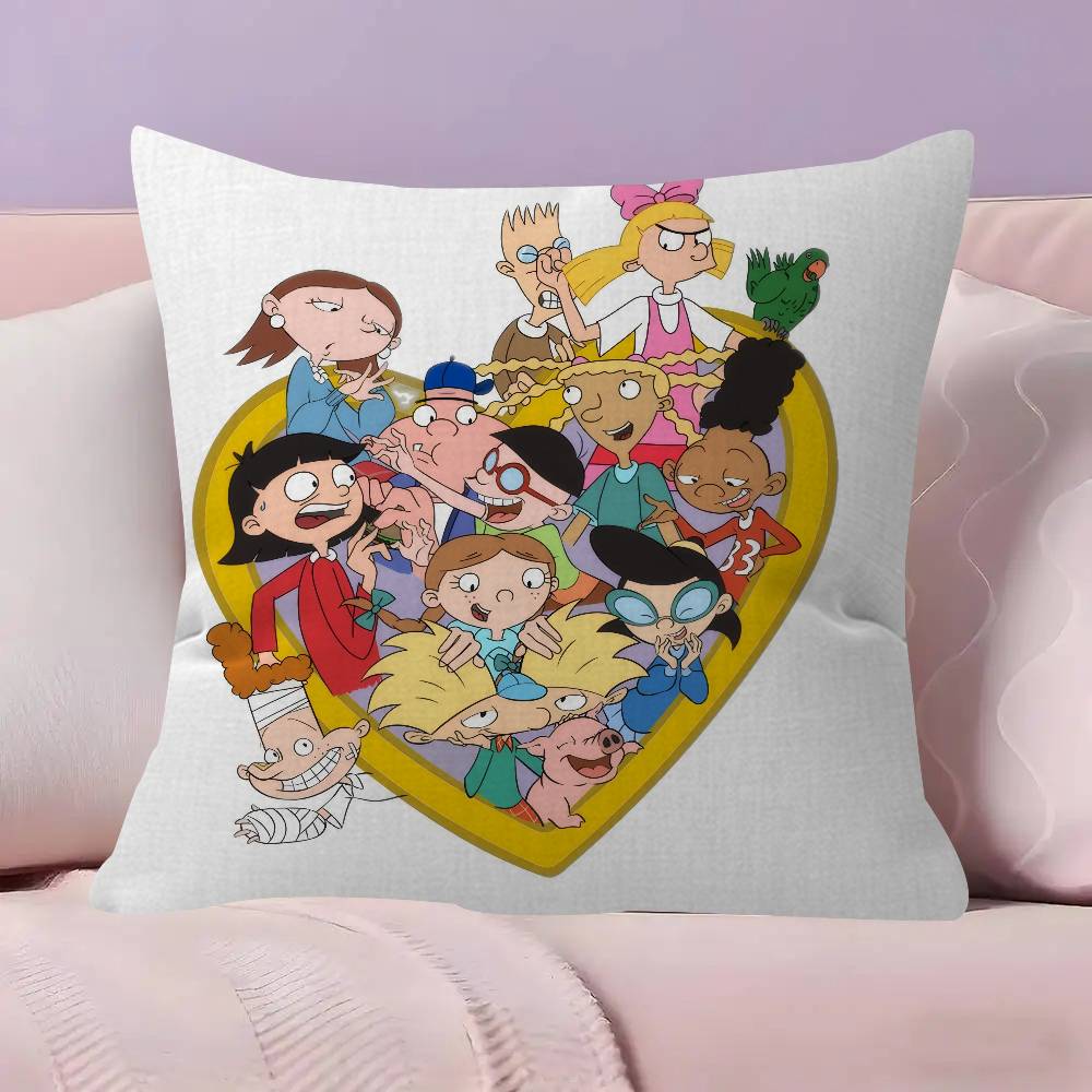 Hhey Arnolds Cartoon Maple Design Cushion Cover Happy Autumn Harvest Decor Holiday Decorati Pillow Cover