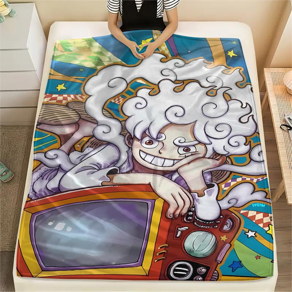 One Piece character Print Flannel Blanket,High quality Comfortable for All Seasons,Home Decor,Warmth and Comfort,Perfect for Christmas Gifts