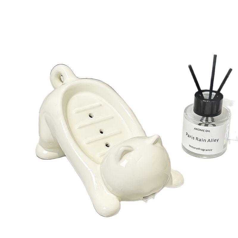 Seifendose Personalisierte Cartoon Katze Kreativ und Niedlich Haushalt Badezimmer Seifendose Abtropfgestell Haushalt Seifenaufbewahrungsbox