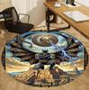 Batman Pattern Round Rug, Indoor/Outdoor Mat, for Picnic, Gameroom, Bedroom, Office, Living Room, Home Decor Carpet, Birthday Gift