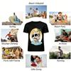 Vintage Island Skull Surf Print Short Sleeve T-Shirt Pure Cotton T-shirt