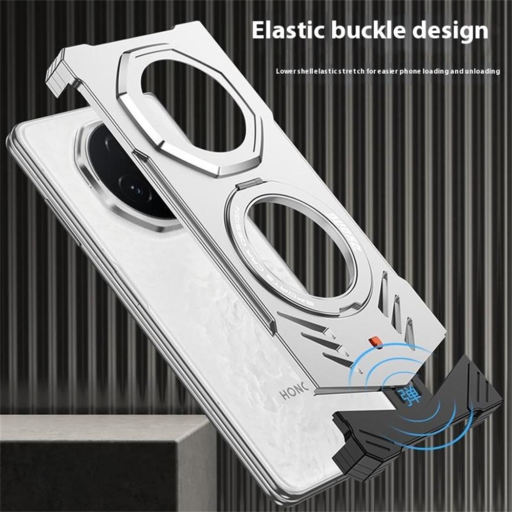 DYONG For Honor Magic V5 5G Metal Case Frameless Hollow Heat Dissipation Phone Cover with Kickstand