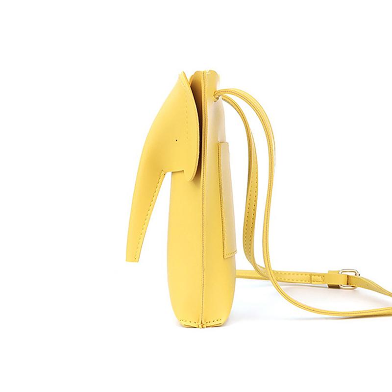 Cute Elephant Crossbody Bags For Girls Women Leather Soft Small Purses Card Wallet Phone Shoulder Bags Solid Color Mini Wallet