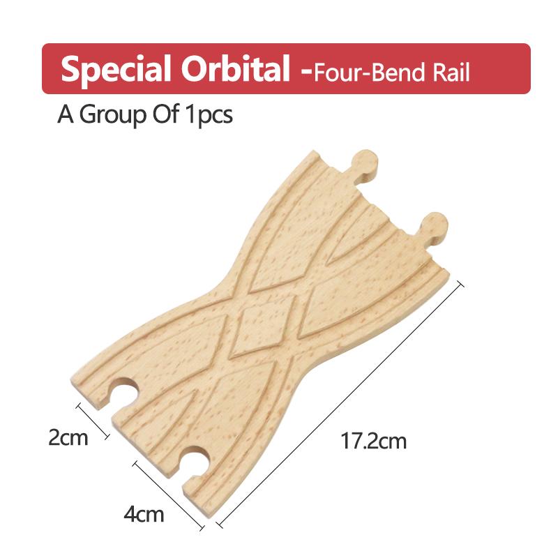 Wooden Small Track Train Toy Children's Set Magnetic Train Bulk Accessories Track K X Track Boy Birthday Toy Gift X10