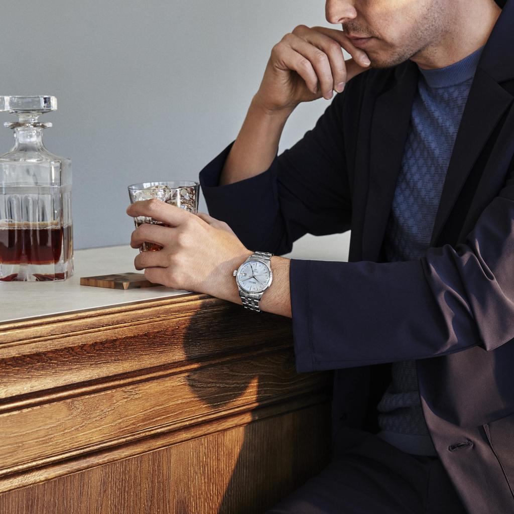 Seiko Presage Cocktail Time GMT SARY241 Silver Watch Men's