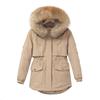 New winter coat Korean version large fur collar padded jacket student short waist padded jacket