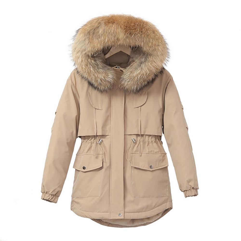 New winter coat Korean version large fur collar padded jacket student short waist padded jacket