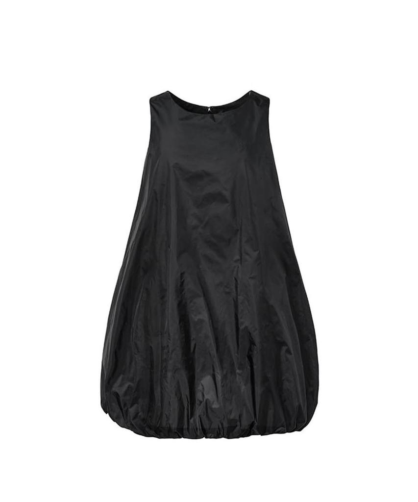 Amomento Nylon Volume Mini Dress_Black