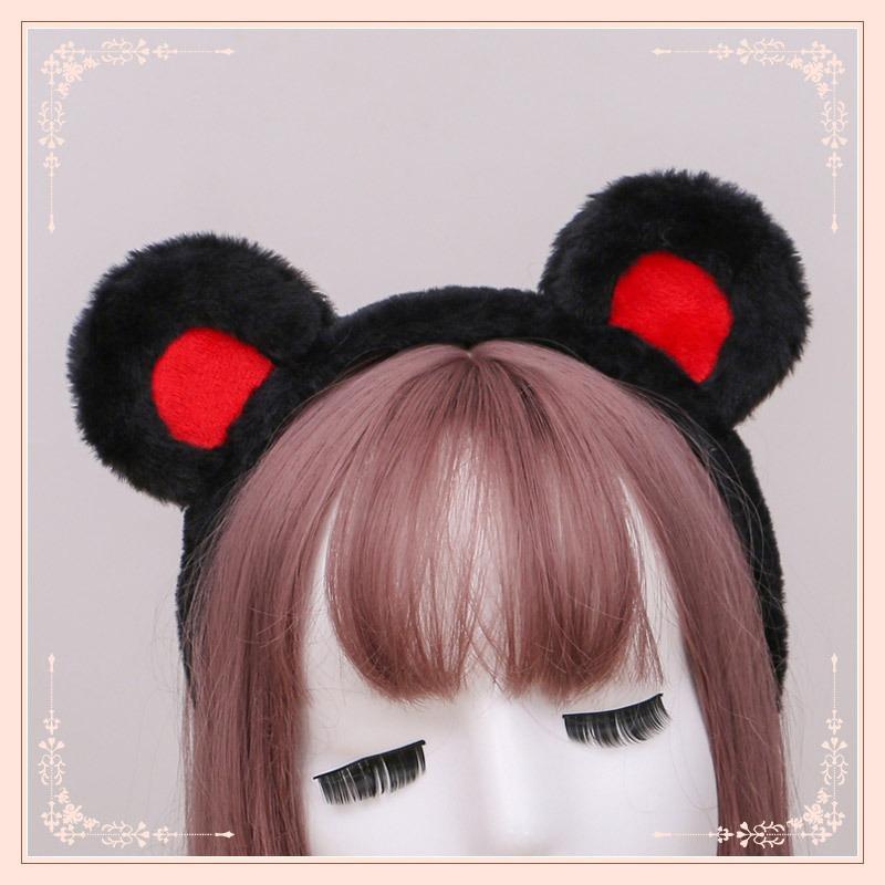 Ein handgemachtes japanisches niedliches Plüschbärenohr Olita Kopfschmuck Cosplay-Accessoires Tierohr Stirnband