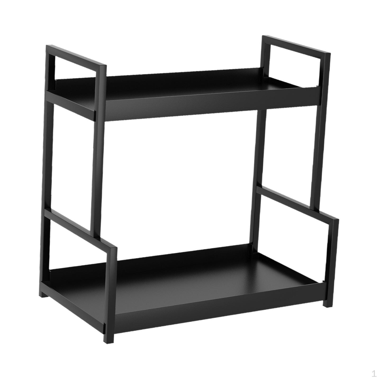 

Органайзер для ванной комнаты, держатель для хранения вещей, 2 яруса, кухонная косметика для чёрный