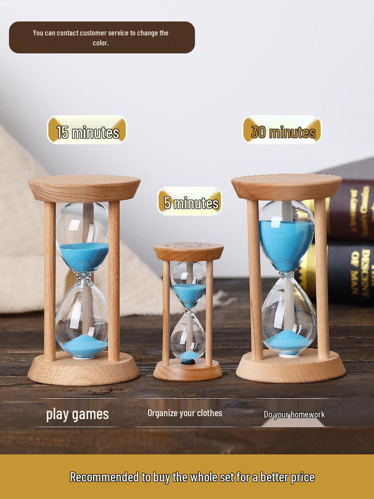 Drop-Proof Hourglass Timer for Children - 5/20/30 Min Options, Learning and Decorative Quicksand Design