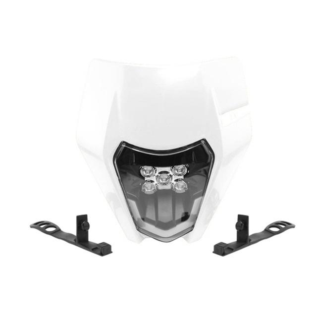 Motorcycle Headlight LED Enduro for KTM EXC XC SX MX XC 125 250 300 450 Universal Supermoto Dirt Bike Motocross Headlights Plate