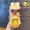 Retro Television Light Up Pendant Press Flash Birds Doll Keyring Parrot Keychain  Birthday Gifts