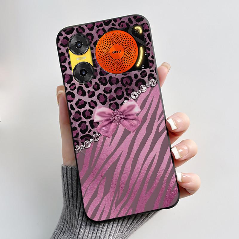 Printing Case For ZTE Nubia Music 2 Music2 Soft Silicone Black Shell For ZTE Nubia Music Z2353 Cover Cute Flower Cartoon Casing