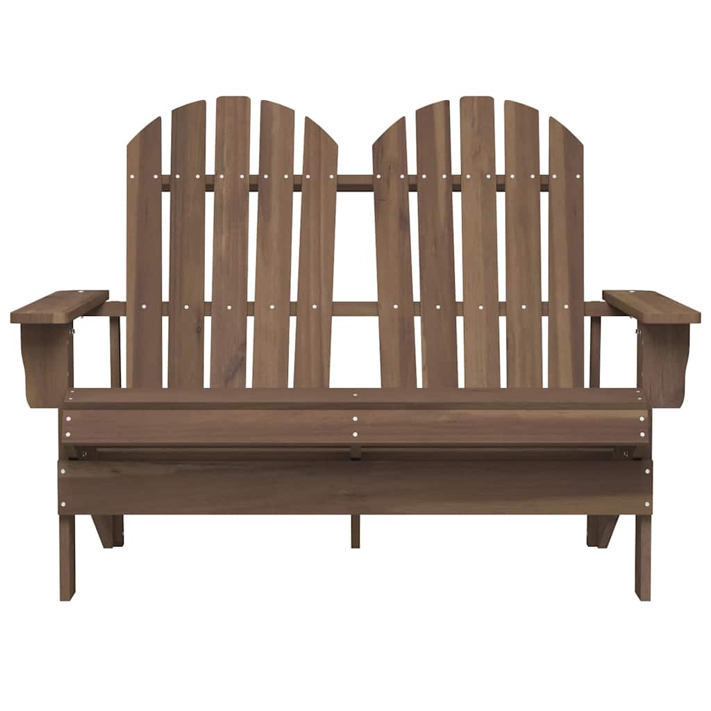Vidaxl 2-Seater Adirondack Garden Chair, Fir, Brown
