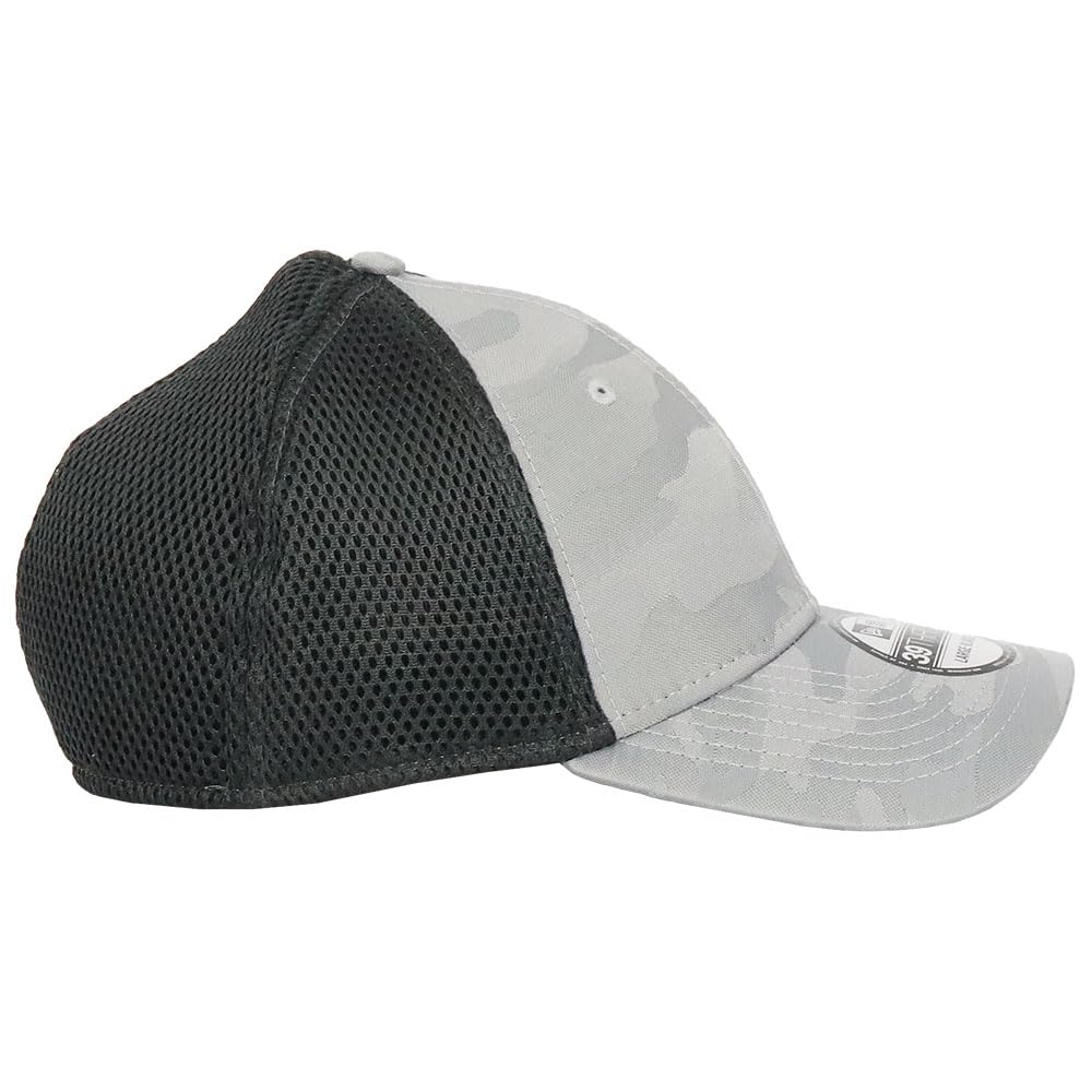 New Era NE1091 Mesh Cap for Men and Baseball Stretch Elastic Camouflage Trucker Solid Sizes Rainstorm Graphite Women, Cap, Cap, 39THIRTY, Color, S/M,