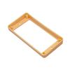 FLEOR 2pcs Plastic Curved Humbucker Pickup Mounting Rings Neck & Bridge Pickup Frames Set Black/Yellow for LP Style Guitar