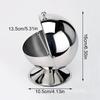 1PC Stainless Steel Spherical Sugar Bowl Stainless Steel Storage Tank 16x13.5cm