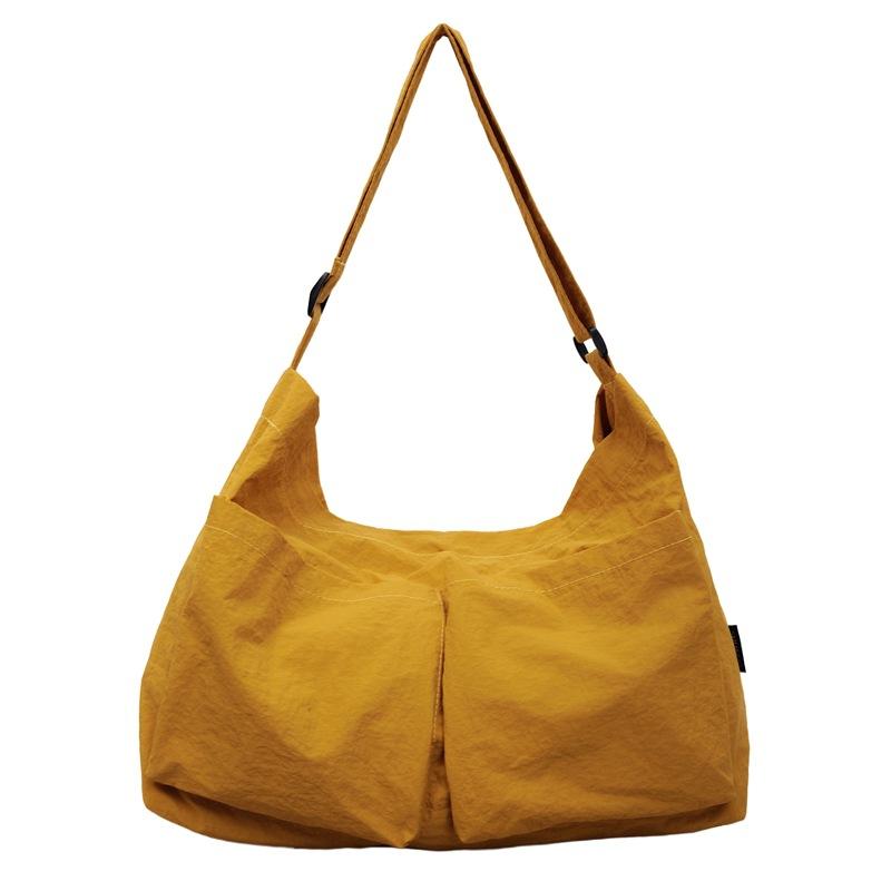 Summer small bag women's versatile shoulder oblique span bag casual tote retro tote solid color bag