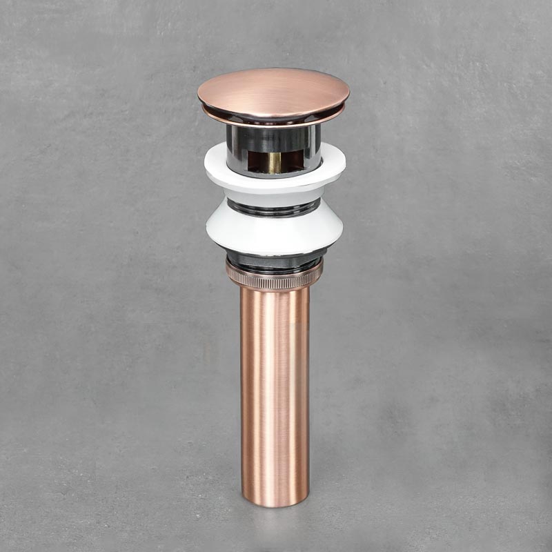 Washbasin stopper with overflow rose gold COPPER 2 21