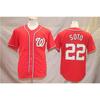 Mens Loose Fit Baseball Jersey T-Shirt Washington Nationals Fan Edition Cotton Blend Sportswear
