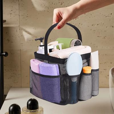 Men's Portable Mesh Shower Caddy Quick Dry Storage Bags Multi-pockets Bath Toiletry Organizer Bags Large Capacity Tote Handbags