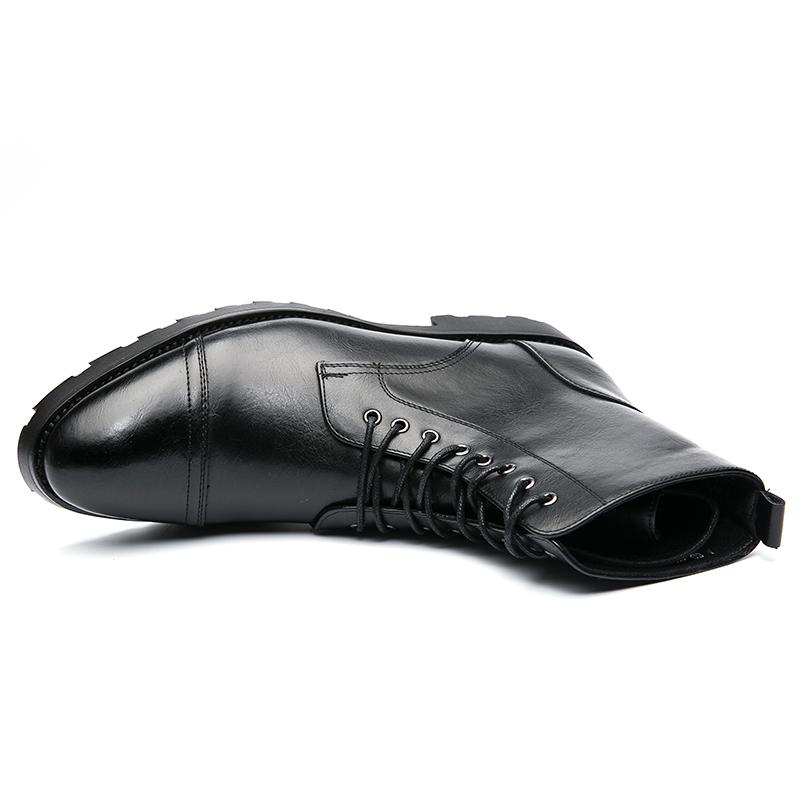 Men’s Boots Wingtip Dress Formal Brown Leather Brogues Tuxedo Wedding Motorcycle Casual Black Boots for Men