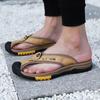 Nieuwe collectie zomer lederen heren slippers antislip handgemaakte lederen slippers