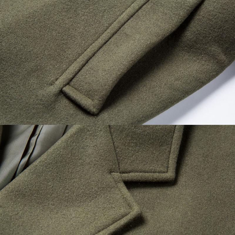 Herren Casual Koreanischer Stil Anzugkragen Woll-Windbreaker-Mantel 2022