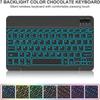 iPad 10th/11th Gen 10.9-inch Case with Colorful Backlit Bluetooth Keyboard & Pen Holder