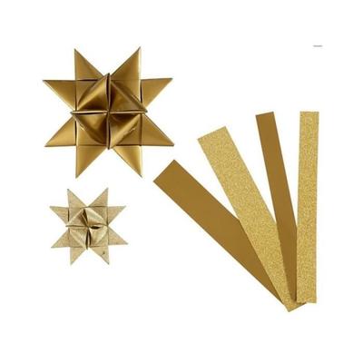 40 Strips of Gold Paper 'Creativ Company' To Create 10 Stars 6.5 and 11.5 Cm