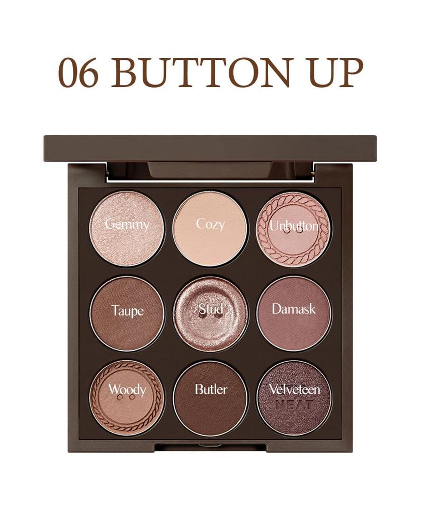 HOLIKAHOLIKA My Fave Mood Eyeshadow Palette Button 11 Shades of Blends Seamlessly Into Your Perfect for Everyday Use or #06 Up. Eyeshadow. Eyelids.