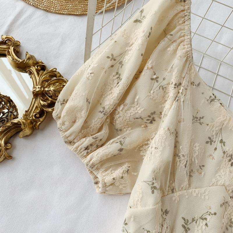 Letnia sukienka wróżka damska w stylu francuskim Vintage Retro szyfonowa sukienka damska 2023