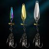 5 Stück 9,1 cm/3,2 g 9,3 cm/4,5 g 9,7 cm/7 g Fliegenfischen Köder mit Spinnerblatt Weitwurf Rotierende Pailletten Löffel Spinnerbait Bass Angelzubehör