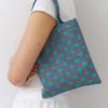 Dot Check Mini Cotton Bag - Sky Blue