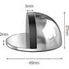 Set of 4 Door Stops, Stainless Steel Door Stops and Stoppers with Rubber Bumpers, Door Stops To Protect Doors, Walls and Furniture (Silver) - RIpj