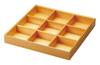 Yamako Kiwabi Mini Nine-Cut Lunch Box, Approx. 31x31xH4.8cm