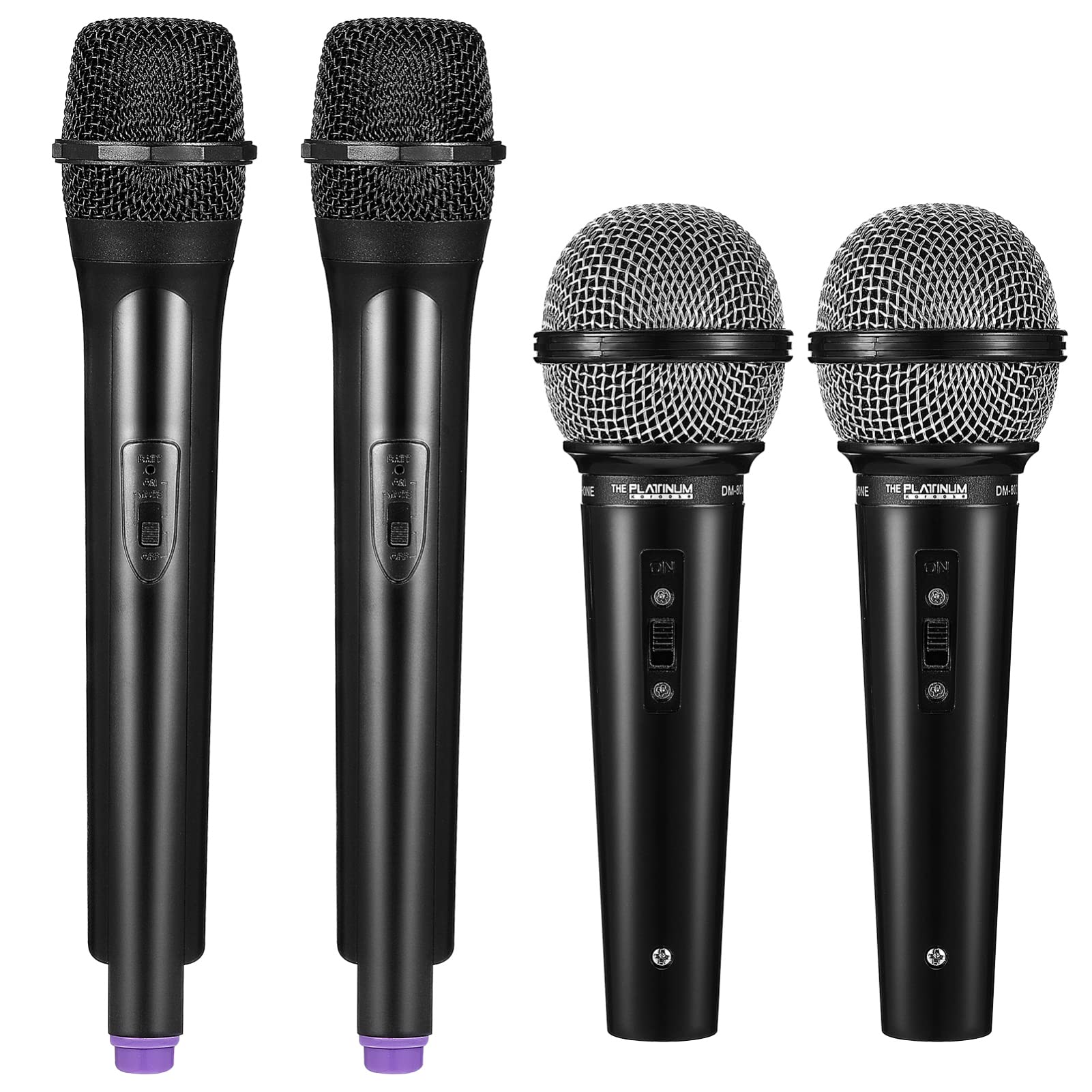 

STOBOK Microphone Model for Pretending to Plastic Karaoke Handheld Microphone Performance Props Party Supplies 4 Pieces Sing,